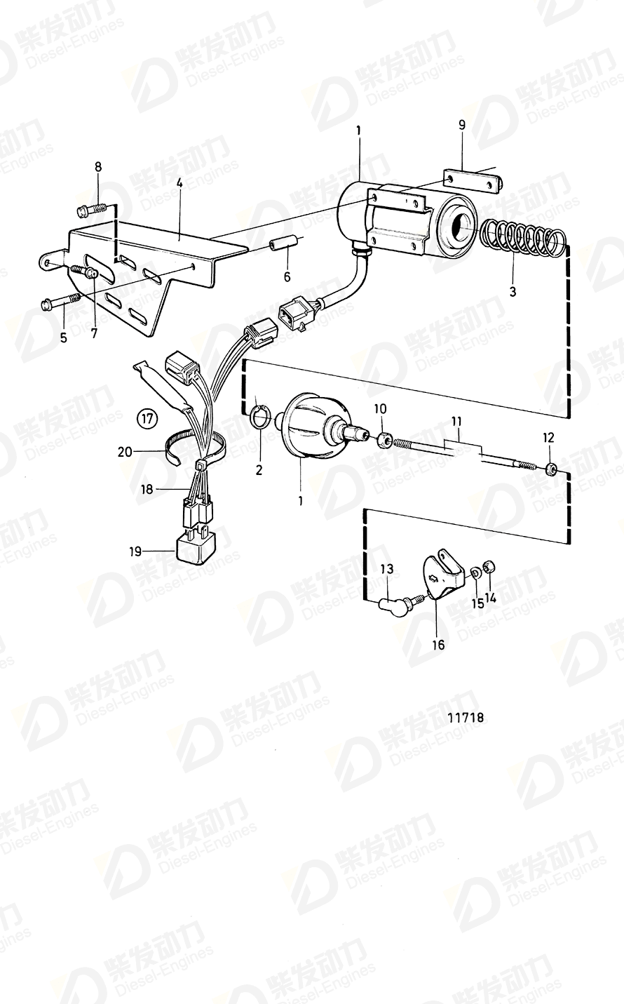 VOLVO Control rod 863641 Drawing